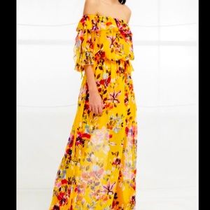 French Connection Linosa Crinkle Floral Maxi 0